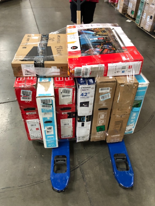 Photo 1 of 10 items
pallet of broken TV's  accessories not included