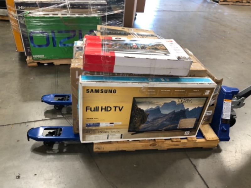 Photo 2 of 10 items
pallet of broken TV's  accessories not included