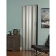 Photo 1 of -USED-MINOR DAMAGE- SPECTRUM ELITE PVC FOLDING DOOR FITS 48"WIDE X 96"HIGH SATIN SILVER COLOR
