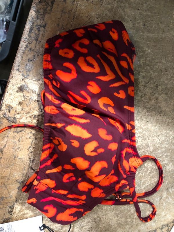 Photo 2 of WOMEN' TRAPPY ONE HOULDER BIKINI TOP - HADE & HORE™ ANIMAL PRINT -M
