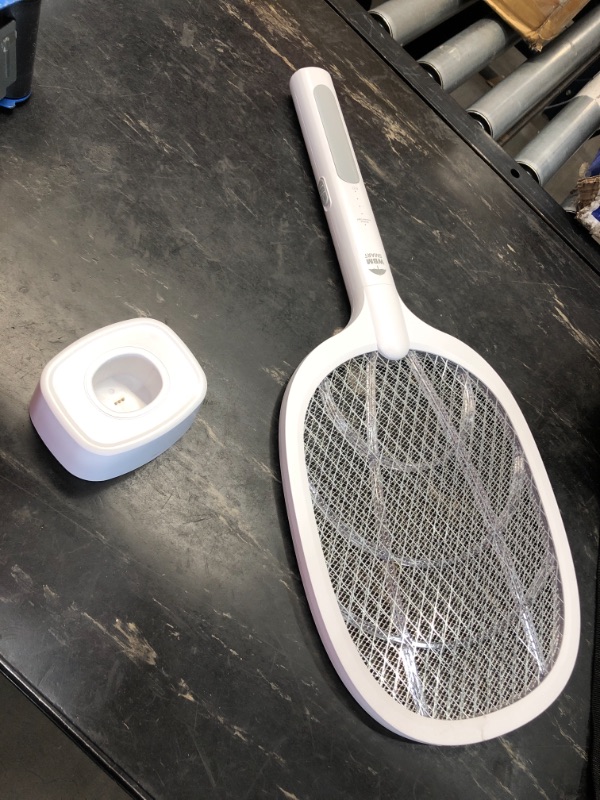 Photo 4 of **ONE UNIT**MISSING PARTS*  WBM Smart Electric Fly Swatter Racket, Rechargeable Bug Zapper, Medium-
