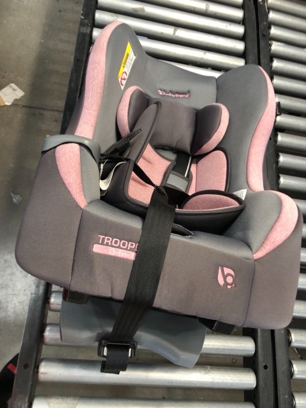 Photo 4 of Baby Trend Trooper 3-in-1 Convertible Car Seat, Cassis Pink
