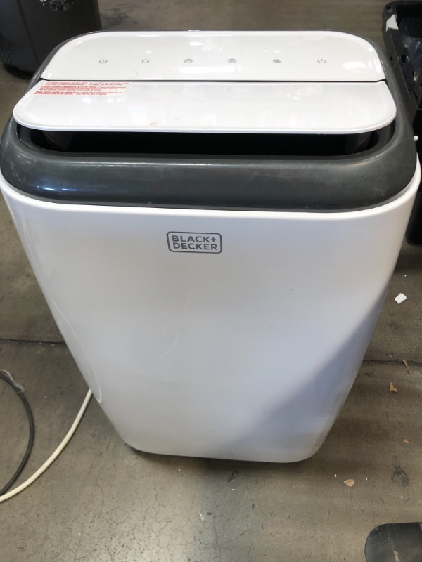 Photo 3 of **MISSING PARTS** BLACK+DECKER 8,000 BTU Portable Air Conditioner with Remote Control, White
