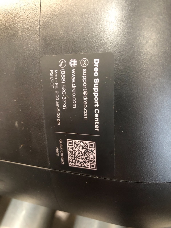 Photo 4 of **Damaged**Motor makes noise when on**  Dreo Nomad One Tower Fan with Remote, 24ft/s Velocity Quiet Cooling Fan, 90° Oscillating Fan with 4 Speeds, 4 Modes, 8H Timer, Bladeless Fan, Standing Floor Fans, Black, (DR-HTF007)
