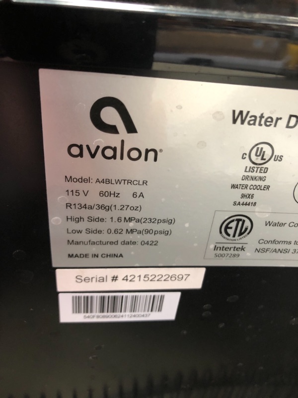 Photo 4 of **MISSING PARTS** AVALON Bottom Loading Water Cooler Dispenser
