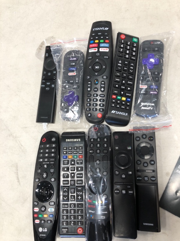 Photo 1 of BUNDLE OF 10 VARIOUS TV REMOTES.