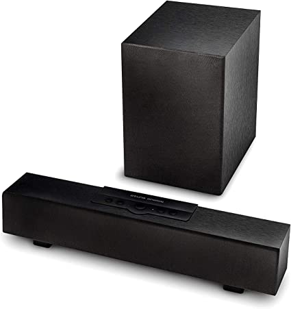 Photo 1 of atune analog TV Wired Wireless Sound Bar, Bluetooth 5.0 Soundbar with Wireless Subwoofer, Compatible with 2.1 Channel Dolby Digital - 16In
