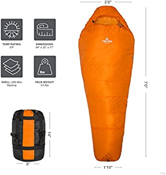 Photo 1 of (MISSING CARRY CASE; UNKNOWN MODEL) TETON Sports ALTOS Lightweight Mummy Sleeping Bag; Camping, Hiking, Backpacking

