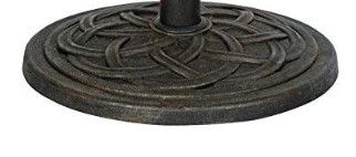 Photo 1 of 18-Inch Cast Stone Umbrella Base, Made from Rust Free Composite Materials, Bronze Powder Coated Finish