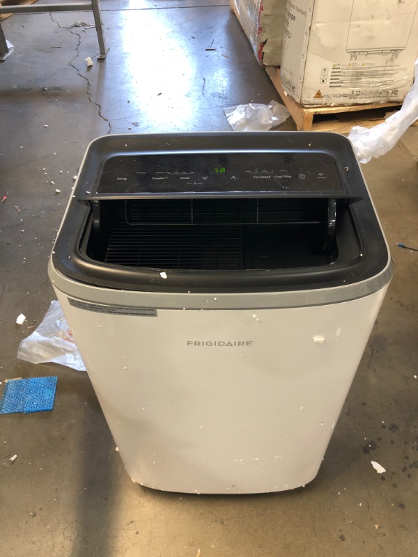 Photo 2 of Frigidaire FHPW122AC1 Portable Room Air Conditioner, 12,000 BTU with Multi-Speed Fan, Dehumidifier Mode, Easy-to-Clean Washable Filter, Built-in Air Ionizer, Wi-Fi Connected, in White
