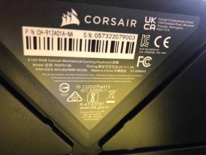 Photo 3 of Corsair K100 RGB Optical-Mechanical Gaming Keyboard