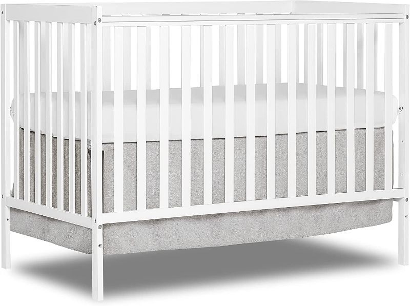 Photo 1 of Dream On Me Synergy 5-in-1 Convertible Crib in White, Greenguard Gold Certified
