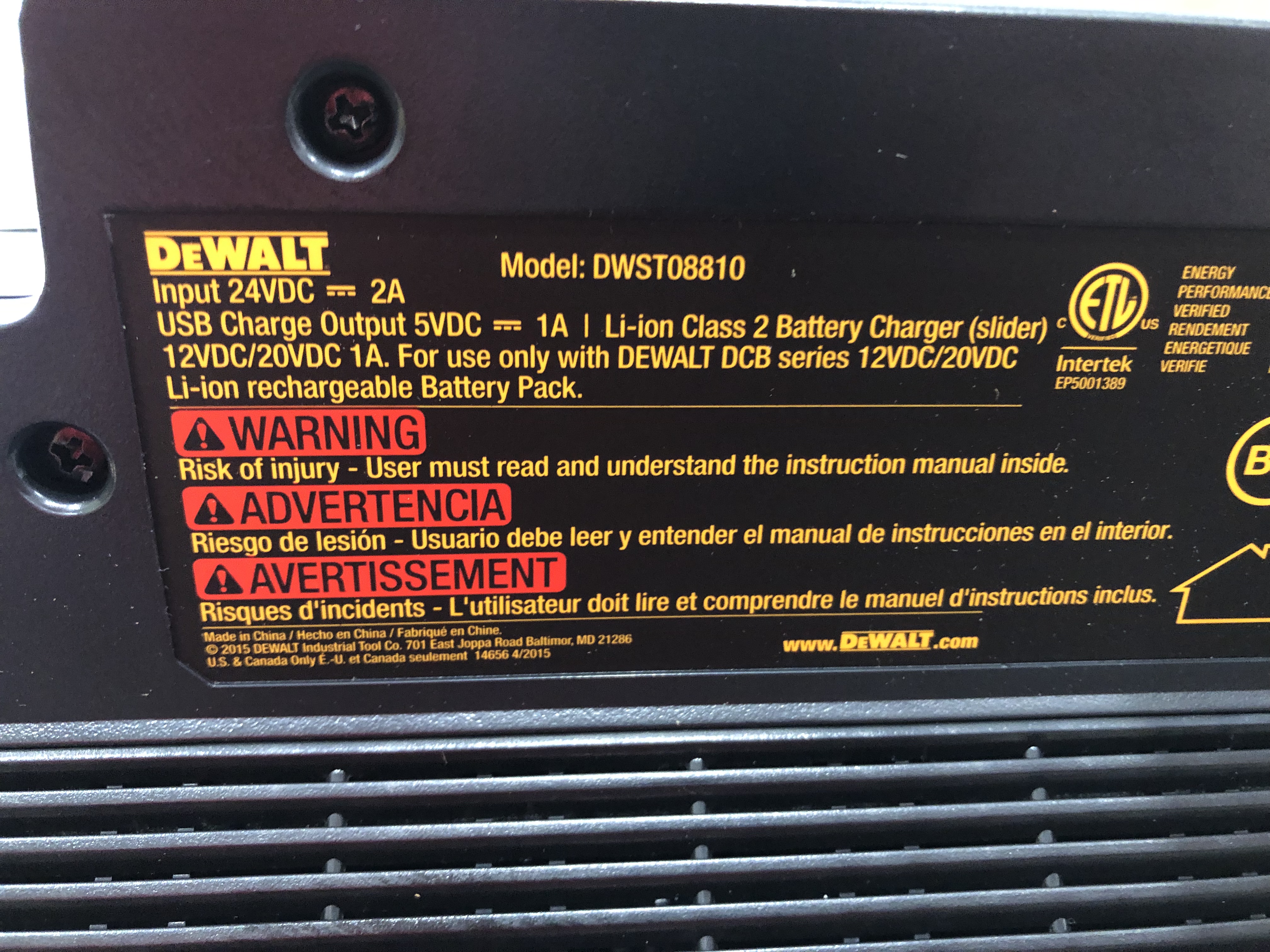 Photo 5 of DEWALT ToughSystem Radio and Battery Charger, Bluetooth Music Player (DWST08810)
