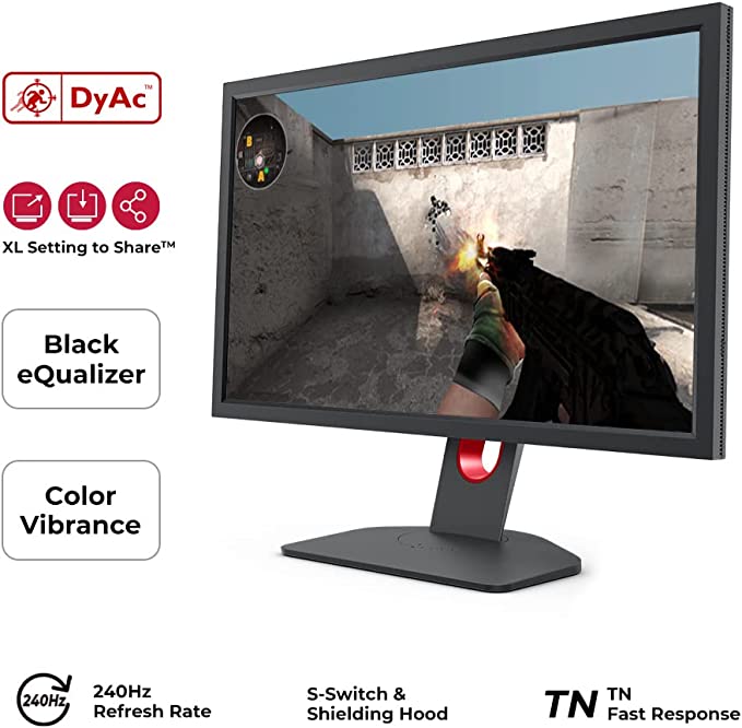 Photo 1 of BenQ ZOWIE XL2546K 24.5-inch 240Hz Gaming Monitor | 1080P 1ms | DyAc+ | Smaller Base | Flexible height & tilt adjustment | XL Setting to Share | Customizable Quick Menu | S-Switch | Shield
