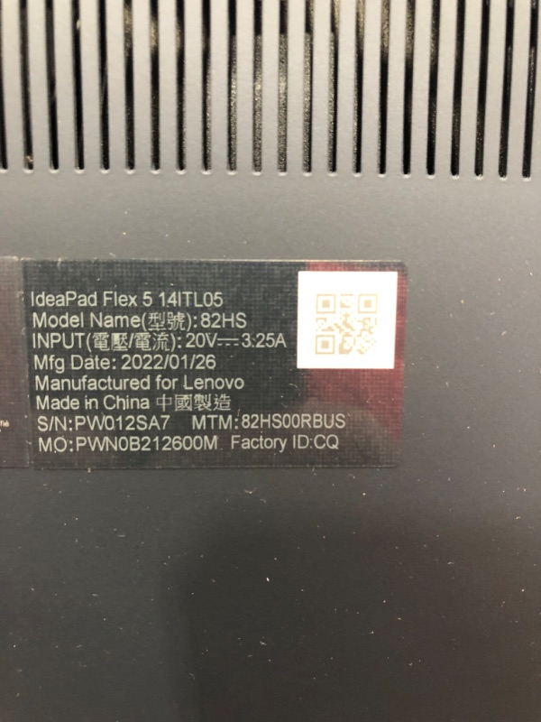 Photo 7 of LENOVO 82HS00RBUS IdeaPad Flex 5 14ITL05 14? FHD Touchscreen i3-1115G4 3GHz Intel UHD Graphics 4GB RAM 128GB SSD Win 11 Home in S mode Abyss Blue
