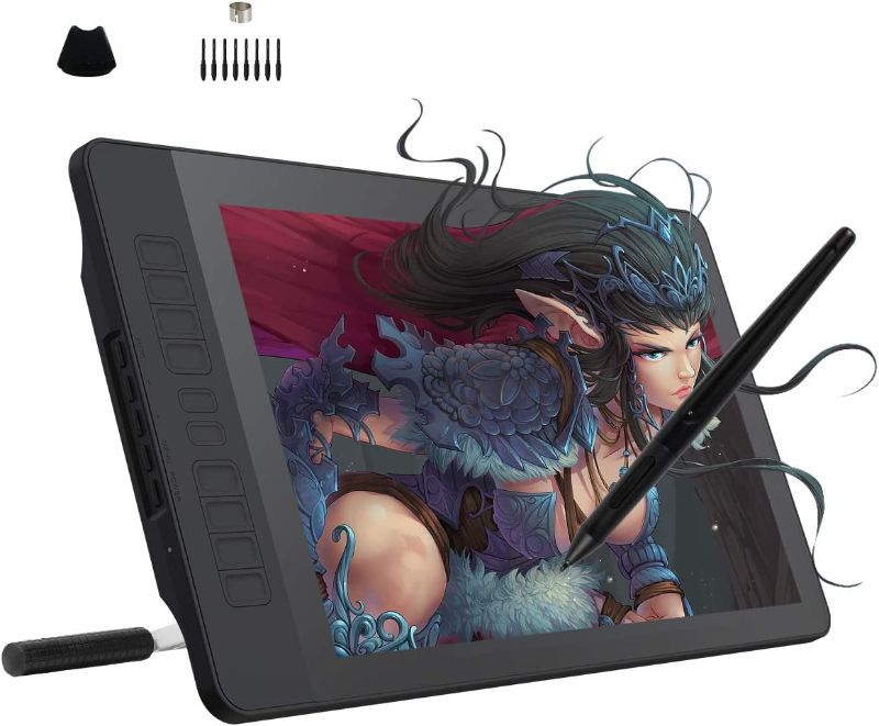 Photo 1 of GAOMON PD1560 15.6 Inches 8192 Levels Pen Display with Arm Stand 1920 x 1080 HD IPS Screen Drawing Tablet with 10 Shortcut Keys
