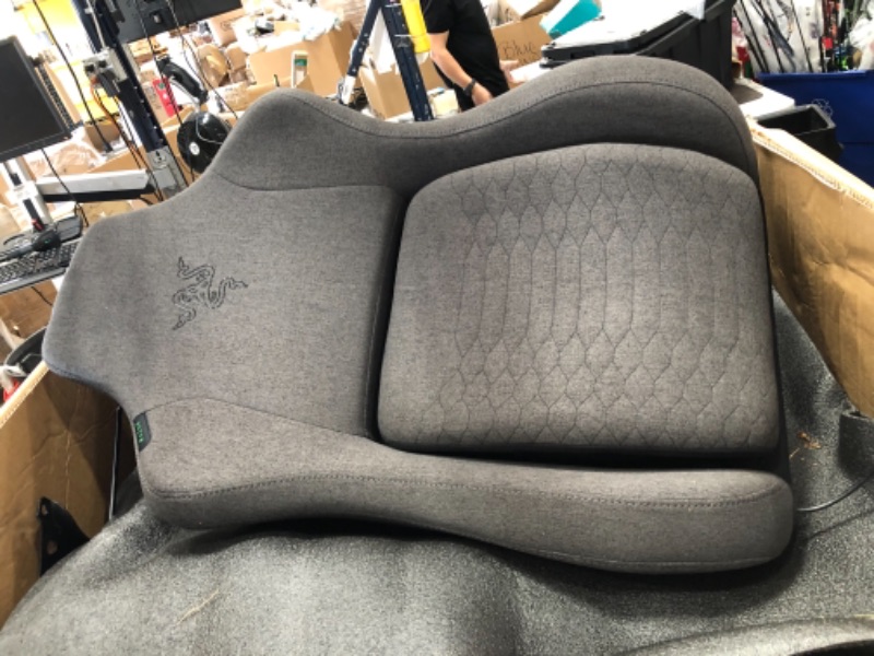 Photo 4 of Razer Iskur XL Fabric Gaming Chair: Ergonomic Lumbar Support System - Ultra-Soft, Spill-Resistant Fabric Foam Cushions - 4D Armrests - Engineered to Carry- Foam Head Cushion - Dark Gray
