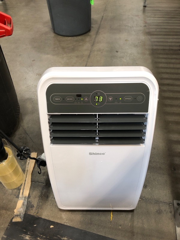 Photo 4 of TESTED POWERED ON ***
Shinco 8,000 BTU Portable Air Conditioner with Built-in Dehumidifier Function, Fan Mode, Quiet AC Unit Cools Rooms up to 200 sq.ft, LED Display, Remote Control, Complete Window Mount Exhaust Kit
