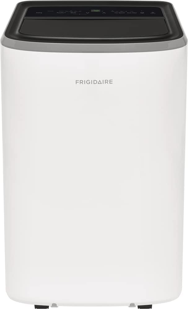 Photo 1 of Frigidaire FHPW122AC1 Portable Room Air Conditioner, 12,000 BTU with Multi-Speed Fan, Dehumidifier Mode, Easy-to-Clean Washable Filter, Built-in Air Ionizer, Wi-Fi Connected, in White
