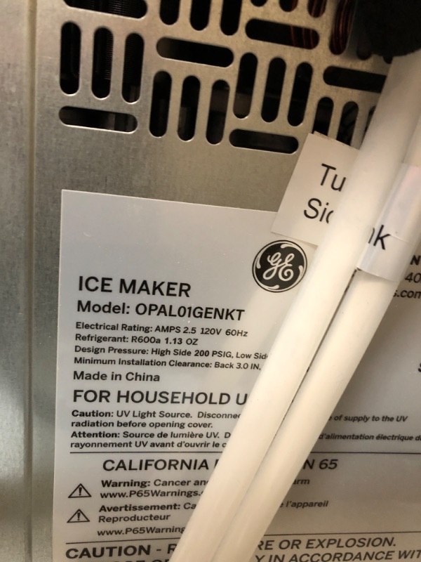 Photo 4 of ***PARTS ONLY*** 
GE Profile Opal | Countertop Nugget Ice Maker with Side Tank | Portable Ice Machine Makes up to 24 lbs. of Ice Per Day | Stainless Steel Finish
