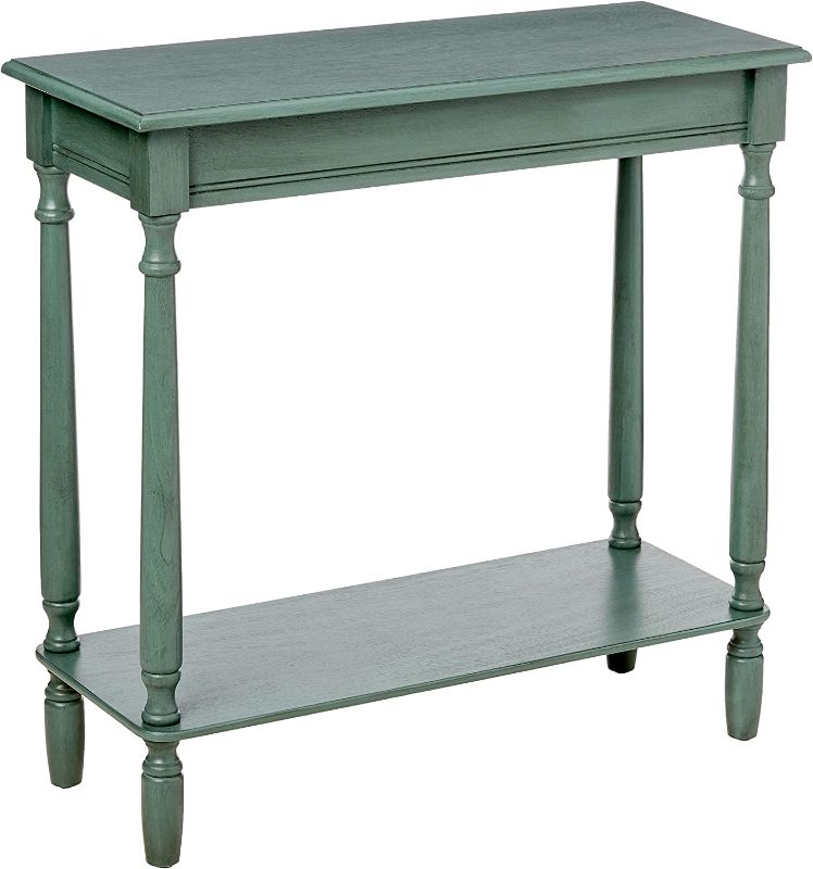 Photo 1 of Décor Therapy Console Table, 28.25" W x 11.8" D x 28.25" H, Antique Teal
