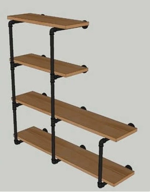 Photo 1 of 4 shelves pipe shelving