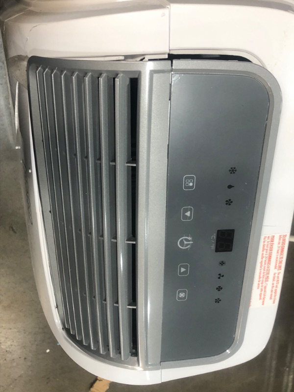 Photo 7 of (DAMAGED, NOT FUNCTIONAL)BLACK+DECKER 8,000 BTU Portable Air Conditioner with Remote Control, White
**DID NOT POWER ON, FRONT IS BROKEN, MISSING REMOTE**
