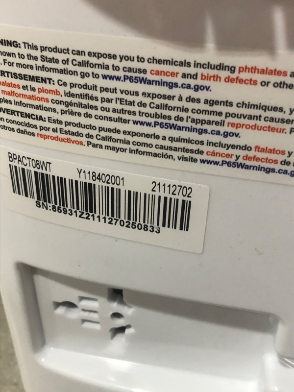 Photo 3 of (DAMAGED, NOT FUNCTIONAL)BLACK+DECKER 8,000 BTU Portable Air Conditioner with Remote Control, White
**DID NOT POWER ON, FRONT IS BROKEN, MISSING REMOTE**
