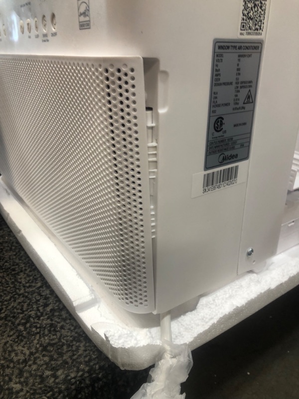 Photo 5 of (DAMAGE)Midea 8,000 BTU U-Shaped Smart Inverter Window Air Conditioner–Cools up to 350 Sq. Ft., Ultra Quiet with Open Window Flexibility, Works with Alexa/Google Assistant, 35% Energy Savings, Remote Control
**FACE IS BROKEN FROM BOTTOM CORNER**