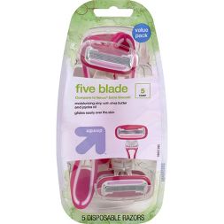 Photo 1 of 2 PACKS-Women's 5 Blade Disposable Razors - up & up™

