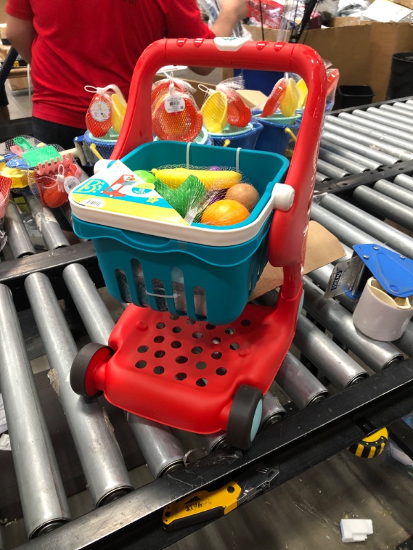 Photo 2 of B. play - Shopping Cart & Play Food - Shop & Glow Toy Cart

