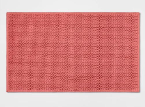 Photo 1 of 20"x34" Antimicrobial Bath Mat Rose Pink - Total Fresh
