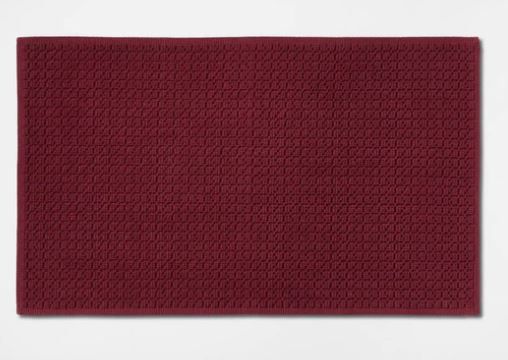 Photo 1 of 20"x34" Antimicrobial Bath Mat Maroon - Total Fresh
