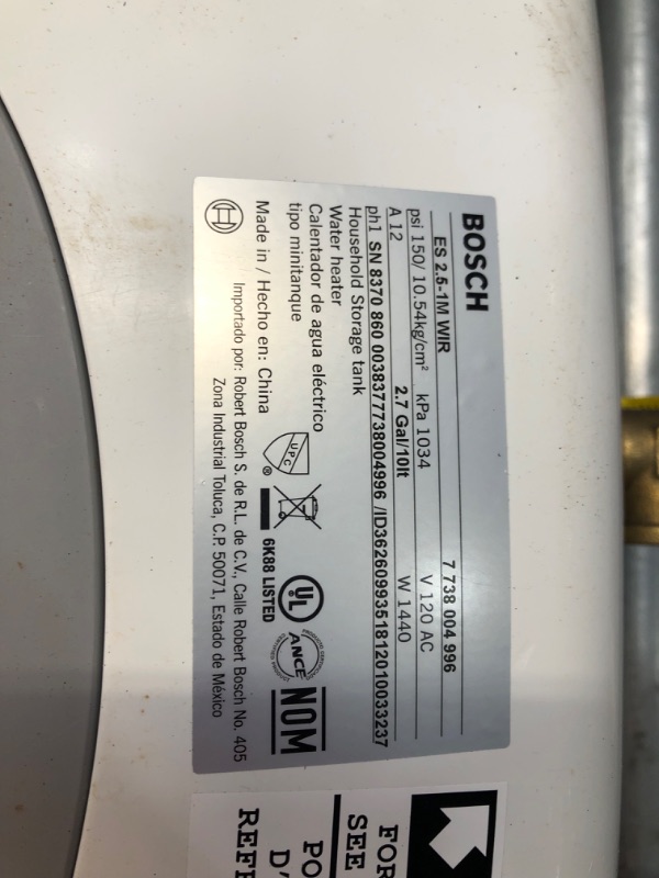 Photo 4 of 2.5 Gal. Electric Point-of-Use Water Heater