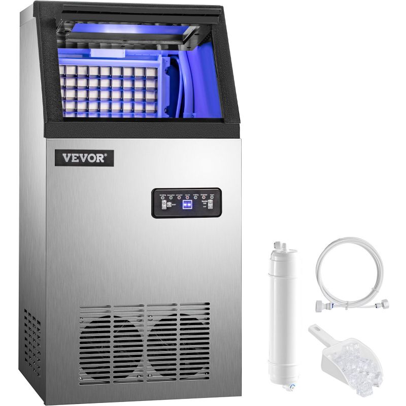 Photo 1 of ***PARTS ONLY*** VEVOR 110V Commercial Ice Maker 88lbs/24h with 29lbs Storage 3x8 Cubes Commercial Ice Machine 110V Automatic Ice Machine for Restaurant Bar Cafe
