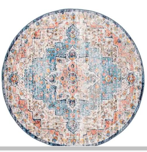 Photo 1 of 
nuLOOM
Sawyer Flourishing Medallion Multi 8 ft. x 8 ft. Round Area Rug