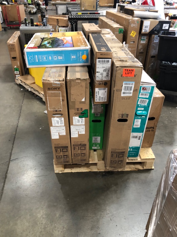 Photo 1 of PALLET OF 8 DAMAGED TV AND MONITORS, NO REFUNDS OR RETURNS 