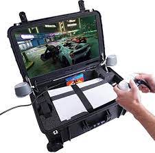 Photo 1 of Case Club PlayStation 5 Portable Gaming Station with Built-in 24" 1080p Monitor, Cooling Fans, & Speakers. Fits PS5 (Disc or Digital), Controllers, & Games, (PS5 & Accessories NOT Included)
