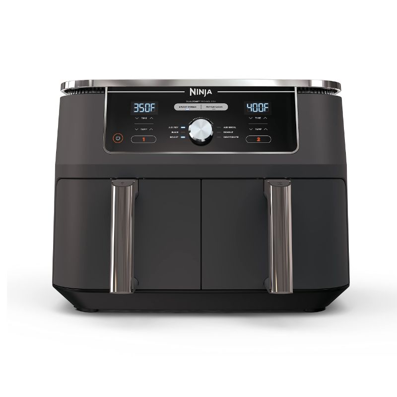 Photo 1 of (DENTED SCRATCH FRONT) Ninja DZ401 Foodi 10 Quart 6-in-1 DualZone XL 2-Basket Air Fryer with 2 Independent Frying Baskets, Match Cook & Smart Finish to Roast, Broil, Dehydrate & More for Quick, Easy Family-Sized Meals, Grey
