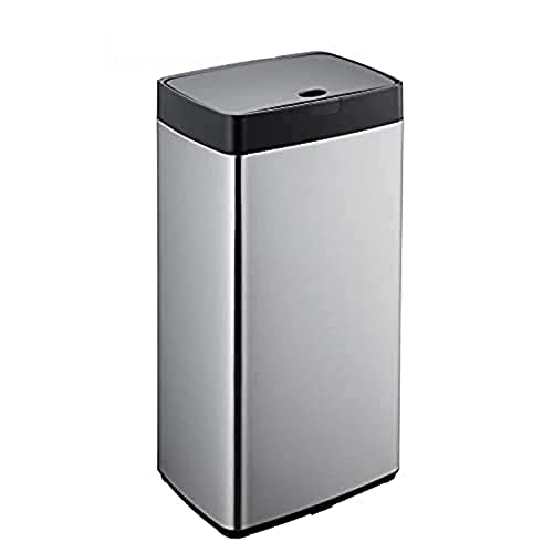Photo 1 of (DENTED) Simpli-Magic Sensor Trash Can Automatic Touchless Kitchen Garbage Bin, Stainless Steel, 13 Gallon
