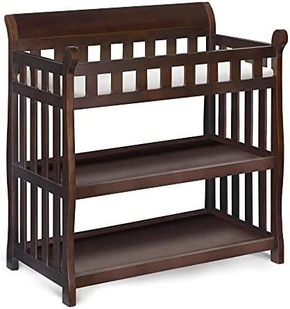 Photo 1 of (PARTS ONLY; MISSING MANUAL; DENTED SCRATCHES) Delta Children Eclipse Changing Table with Changing Pad, Black Cherry
