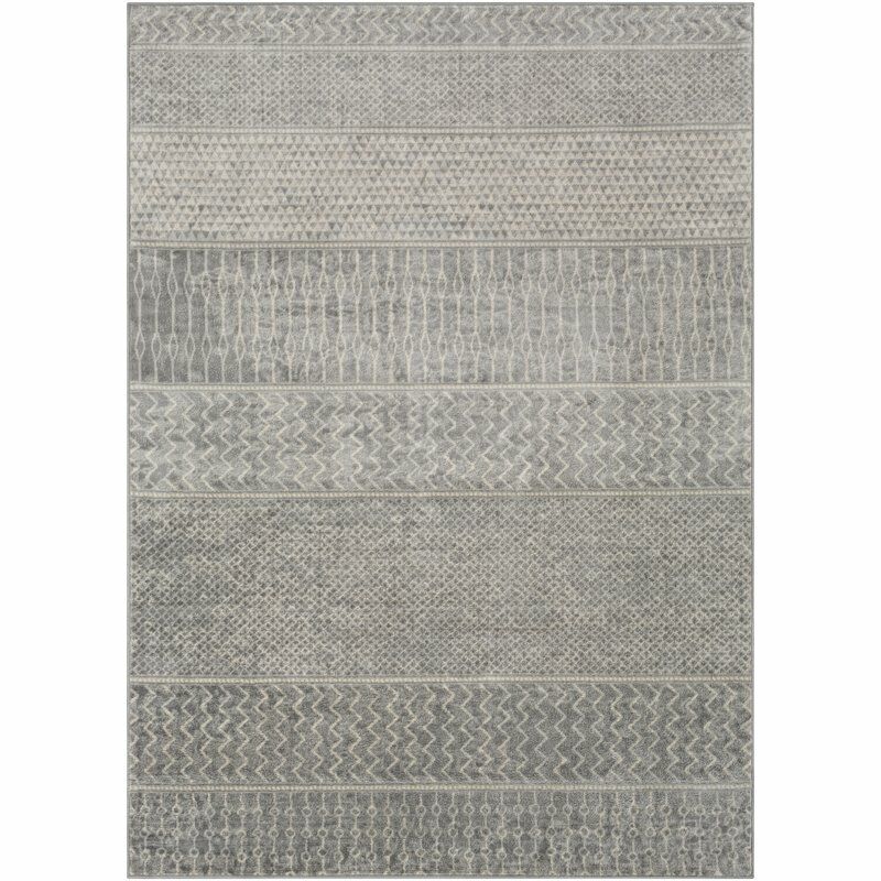 Photo 1 of 
Monaco MOC-2304 6'7" x 9'6" Area Rug in Silver Gray/Medium Gray/Cream
