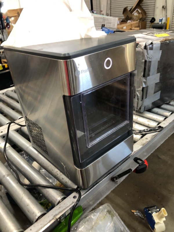 Photo 5 of GE Profile Opal | Countertop Nugget Ice Maker with Side Tank | Portable Ice Machine Makes up to 24 lbs. of Ice Per Day | Stainless Steel Finish
