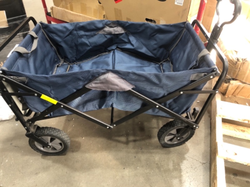 Photo 2 of **MINOR DAMAGE** Mac Sports Heavy Duty Collapsible Folding All Terrain Utility Wagon Beach Cart with Table - Black