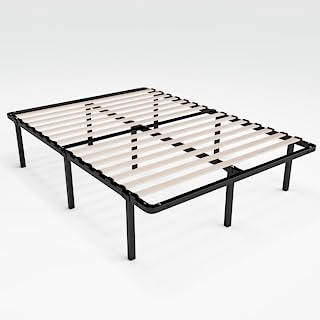 Photo 1 of (MISSING HARDWARE) ZINUS SmartBase Euro Slats Mattress Foundation / 14 Inch Metal Platform Bed Frame / No Box Spring Needed / Sturdy Steel & Wood Frame / Underbed Storage, Full
