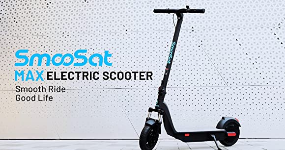 Photo 1 of (NOT FUNCTIONAL; SCRATCHED) SmooSat MAX Electric Scooter Adults, 500W Powerful Brushless Motor, 18.6 MPH Max Speed, 30 Miles Range, 10" Tires with Front Suspension, 264 lbs Max Load, Commuter Electric Scooter for Adults
