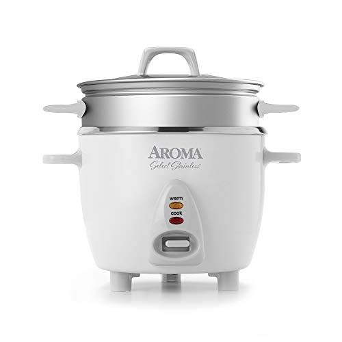 Photo 1 of Aroma Housewares 14-Cup (Cooked) / 3Qt. Select Stainless Pot-Style Rice Cooker, & Food Steamer, One-Touch Operation, Automatic Keep Warm Mode, White (
