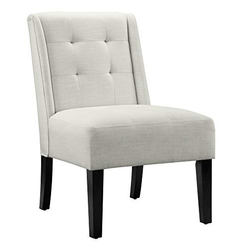 Photo 1 of **MISSING HARDWARE** Amazon Basics Modern Tufted Accent Chair with Solid Wood Legs, Beige
