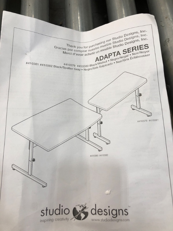 Photo 4 of **Parts Only**Calico Designs Adapta Table 20" D x 36" W, Black and Walnut