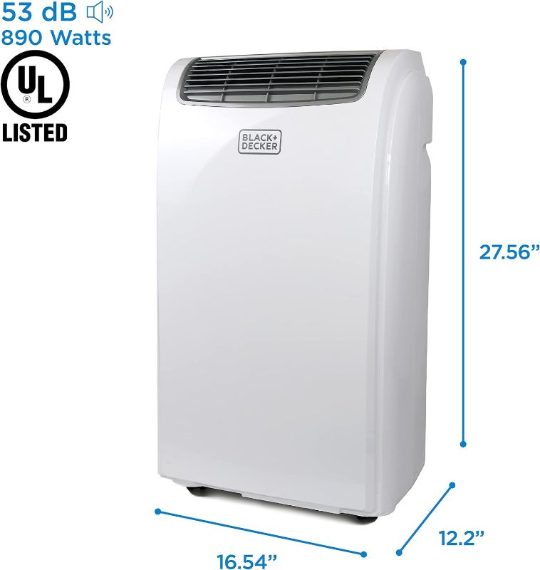 Photo 1 of BLACK+DECKER 10,000 BTU Portable Air Conditioner with Remote Control, White
